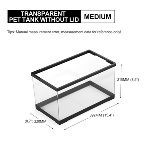 Nomoy Pet Turtle Tank <span class=keywords><strong>Aquarium</strong></span> Transparant Huisdier Tank Voor Schildpadden Krabben Rivierkreeft Kleine Reptielen - Product Image 6