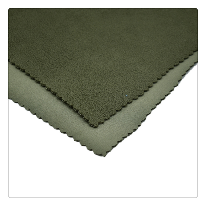 polyester waterproof 4 way stretch fabric bonded with TPU film back polar fleece fabric for softshell