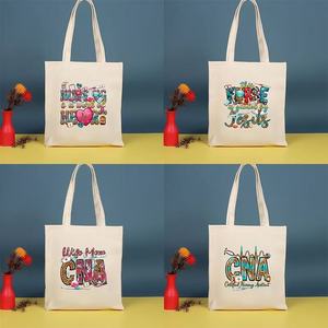 Bolsa de Lona Divertida con Estetoscopio, Corazón, Flor, para Médico, Enfermera, Medicina, Salud, Bolsas de Compras - Product Image 5