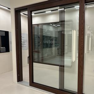 Sang trọng nhôm mạ gỗ cửa trượt cho ngôi nhà hiện đại năng lượng hiệu quả hoạt động trơn tru thanh lịch gỗ kết thúc - Product Image 2