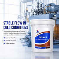 Oli Hidrolik Suhu Rendah SINOPEC Great Wall ZHUOLI L-HV 46, Cairan Hidrolik Anti-Aus AW 46, Kemasan Plastik 18L