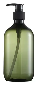 300ml di plastica ambra bottiglie di shampoo con pompa nero