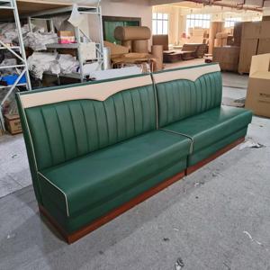 Elegante Steak House Design moderno Coffee Shop usato in pelle cabine sedile da pranzo mezza rotonda stand ristorante - Product Image 6