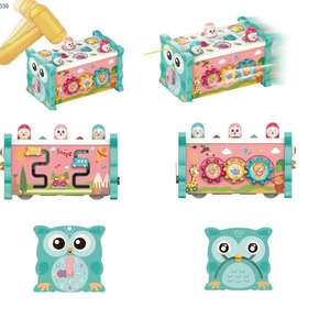 Jouet éducatif interactif multifonctionnel hexagonal Owl Qin pour enfants, jeu de pêche amusant, jeu de la souris et autres activités ludiques - Product Image 6