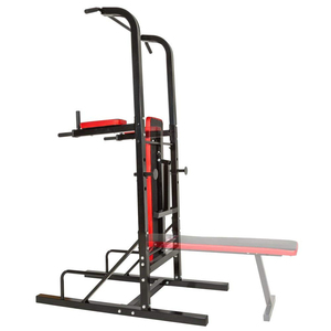 Station de musculation multifonctionnelle réglable pour usage domestique : barre de traction, station de dips et bancs d'entraînement de force - Product Image 2