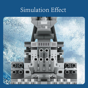 Décor <span class=keywords><strong>à</strong></span> la maison War Fleet Ship Model Battleship Collectible Building Block Set pour enfants et adultes Spielzeug Games - Product Image 4