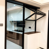 Ventanas Bi-Plegables Horizontales de Aluminio Modernas IBY Personalizadas, Venta al por Mayor de Fábrica, Vidrio Templado Insonorizado y Aislante Térmico