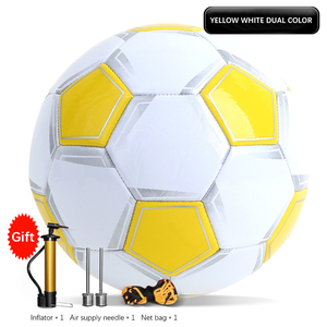 Blue White Dual Color Soccer <b>Ball</b> Size 5 Football with Inflator Pump Needle <b>Net</b> Bag Gift Set - Product Image 3
