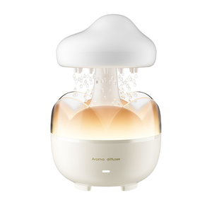 Humidificateur Nuage de Pluie Coloré, Lampe d'Ambiance Goutte de Pluie en Forme de Champignon, Veilleuse, Diffuseur d'Huiles Essentielles, Petit Appareil d'Aromathérapie Domestique - Product Image 4