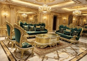 OEM ODM Simple Style <strong>Brown</strong> Hand Carved Cherry Solid Wood Living Room Fabric Sectional Sofa With Center Table for Apartment - Product Image 4