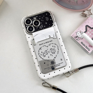 <span class=keywords><strong>Coque</strong></span> de téléphone en TPU souple anti-chute <span class=keywords><strong>avec</strong></span> porte-cartes miroir, motif animal, étoile, cœur, licorne, pour <span class=keywords><strong>iPhone</strong></span> 17 Pro Max - Product Image 3