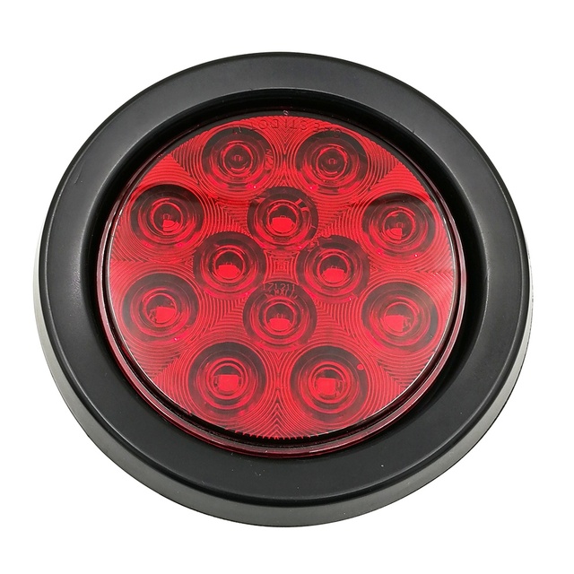 4" Round LED Light, STOP/TURN/TAIL DOT Approved Tail Light for Trailer