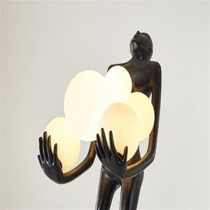 JYLIGHTING Modern ayakta insan heykel zemin lambası soyut High End Led zemin lambaları 3D kapalı ev köşe ofis merkezi için - Product Image 3