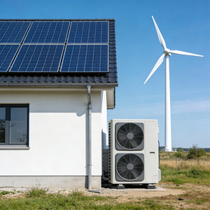 Système de chauffage domestique à pompe à chaleur air-eau et panneaux solaires photovoltaïques éolien - Product Image 5