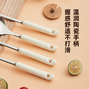 Huishoudelijke Keukengerei <span class=keywords><strong>Set</strong></span> Roestvrijstalen Spatel Soep Lepel Vergiet Kookschep <span class=keywords><strong>Set</strong></span> 7 Stuks - Product Image 3