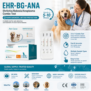 Kit de Prueba Combinada de Alta Precisión EHR/ANA/<span class=keywords><strong>BAB</strong></span> Ab 3 en 1, Prueba <span class=keywords><strong>R</strong></span>ápida para Garrapatas y Parásitos Sanguíneos Caninos, Kit de Diagnóstico <span class=keywords><strong>R</strong></span>ápido para Perros con Certificación CE - Product Image 1