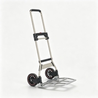 Carrito de equipaje plegable compatible con OEM, carretilla de mano plegable, carrito portátil con mango telescópico de altura ajustable