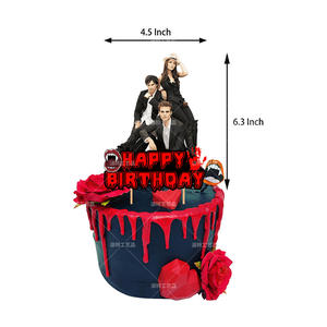 Set de Decoración para Fiesta de Cumpleaños con Temática de la Película The Vampire Diaries, Pancartas Sangrientas Horribles, Globos, Adornos para Pasteles, Artículos para Eventos - Product Image 3