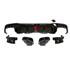 Difusor ABS con Soportes para Puntas de Escape y Labio de Parachoques Trasero para Benz GLE-Class W166 GLE 450 hasta el Estilo B, 2016-2019 - Product Image 1