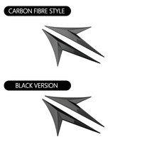 Autocollant universel pour aile latérale de voiture, motif fibre de carbone, type branche de queue de requin, pour personnalisation de carrosserie et accessoires de modification