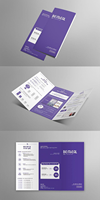 Póster Personalizado de Doble Cara, Ecológico y Reciclable, Folletos Plegables en 3 Partes para Impresión Promocional