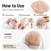 Protège-talon 180 en mousse à mémoire de forme multifonction, écologique et antidérapant, demi-semelle intérieure pour mocassins, baskets et escarpins plats