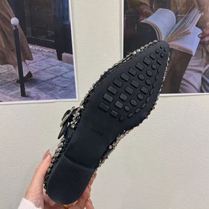 Sandales plates d'été à strass et dessus en maille, confortables, pour femme, idéales pour les soirées - Product Image 5