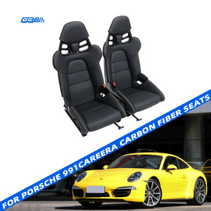 เบาะรถยนต์ทำจากคาร์บอนไฟเบอร์สำหรับ Porsche 911 991หนังลายปักแบบปรับแต่งได้ - Product Image 1