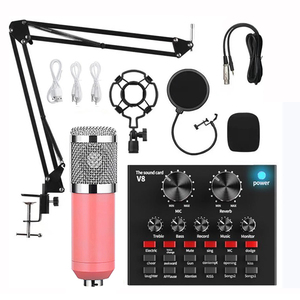 Microphone d'enregistrement professionnel en studio <span class=keywords><strong>BM</strong></span> <span class=keywords><strong>800</strong></span>, micro à condensateur pour la voix avec carte son V8 pour karaoké, YouTube, TikTok, diffusion en direct - Product Image 5