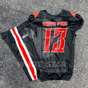 Uniformes de football américain de qualité supérieure, 100% polyester, avec impression par sublimation personnalisée, tissu respirant - Product Image 2