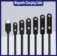 Câble de charge magnétique 2 broches/4 broches/5 broches, USB vers broches Pogo, pour montre connectée, écouteur et bracelet, 60 cm, adaptateur magnétique de chargement à station d’accueil 5V