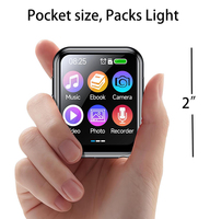 Prise en charge de l'appareil photo numérique 720P Mini lecteur MP3 BT 5.4 Écran tactile Son HiFi Multi Format Lecture de musique Paroles Fynchronisation