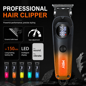 Cortadora <span class=keywords><strong>de</strong></span> <span class=keywords><strong>Pelo</strong></span> MRY MR186M <span class=keywords><strong>de</strong></span> Aleación <span class=keywords><strong>de</strong></span> Zinc con Pantalla LCD Digital, Carga Rápida USB, Recargable <span class=keywords><strong>de</strong></span> 1200mAh, Recortadora <span class=keywords><strong>para</strong></span> Barbería, Salón y Hogar <span class=keywords><strong>para</strong></span> <span class=keywords><strong>Hombres</strong></span> - Product Image 2