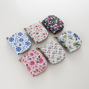 Porte-monnaie ouvert en PU ultra-fin transfrontalier, motif floral <span class=keywords><strong>frais</strong></span>, nouveau style, pour femme et étudiante, grande capacité, avec porte-cartes - Product Image 4