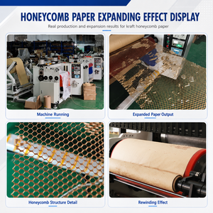 Machine professionnelle de fabrication de papier nid d'abeille pour papier kraft 80g-120g, ligne de production automatique de papier expansé, certifiée CE - Product Image 2