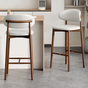 Sgabello da <span class=keywords><strong>Bar</strong></span> Alto Girevole in Metallo Stile Nordico Moderno Set di Mobili per la Casa in Legno Velluto Pelle Oro di Lusso per Cucina Sedia da <span class=keywords><strong>Bar</strong></span> - Product Image 6
