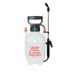 Leaf 5L plastic hand held garden manual pressure sprayer with adjustable nozzle