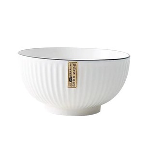 Bol <span class=keywords><strong>Yamada</strong></span> en céramique blanche simple pour soupe nouilles riz bol jetable épaissi de qualité restaurant couleur sous glaçure moderne - Product Image 5