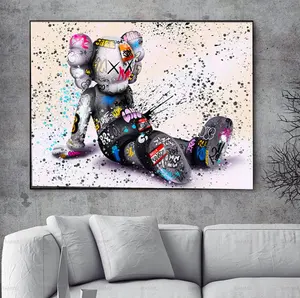 Custom Handmade Graffiti Modern Cartoon Dolls Banksy Bunny Boy Canvas Home Wall Art Decor Hypebeast Pop Street Baby Oil Painting