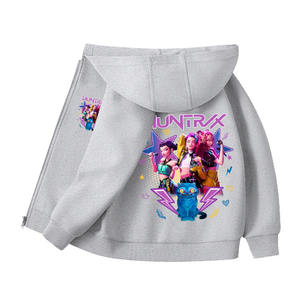 <span class=keywords><strong>Felpa</strong></span> <span class=keywords><strong>con</strong></span> Cappuccio KPOP Demon Hunters per Ragazzi e Ragazze, <span class=keywords><strong>con</strong></span> Colletto Abbottonato e <span class=keywords><strong>Zip</strong></span>, Autunnale - Product Image 2