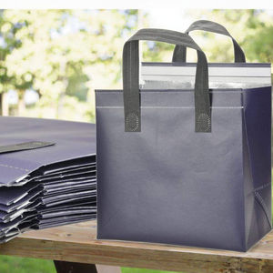 Bolsa Térmica para Almuerzo, Reciclable, No Tejida, Aislada, Resistente al Aceite, Impermeable, con Asa de Parche Impreso con Serigrafía, para Sándwiches y Ensaladas - Product Image 5