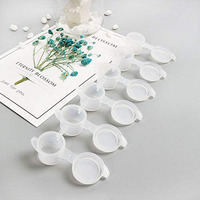 Secolorart Pots de peinture bande 3ml Mini vide en plastique peinture tasses pots Pigment conteneurs de stockage