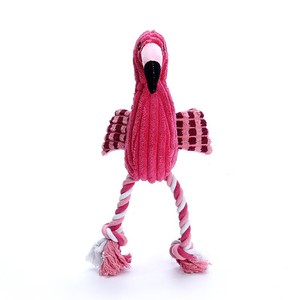 Flamingo Pet Toy <b>Plush</b> Sound-Making Chew Knotted Rope <b>Cat</b> Dog Self-Entertainment Anxiety Relief - Product Image 5