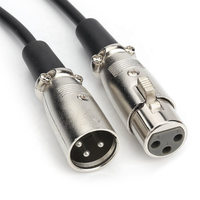 Câble XLR fin, lot de 3 broches, mâle vers femelle, pour Microphone, karaoké