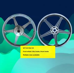 ล้ออะลูมิเนียมอัลลอย CNC ขนาด 17 และ 18 นิ้ว สำหรับรถจักรยานยนต์ พร้อมยางและอุปกรณ์เสริม CGL125/WY125 ดิสก์เบรกแบบดรัมสำหรับรถจักรยานยนต์ - Product Image 3