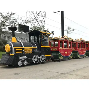 Amusement Park Ride Kiddie Scenic Passenger Mall Outdoor Barrel Attractive Tourist Kids Mini Electric Trackless Train For Sale