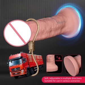 פין סימולציה מסיליקון בגודל סופר ללא ביצה, מוגדל ומעובה כדי לדמות פין אמיתי ומזויף, אוננות - Product Image 2