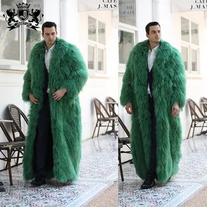 现代风格顶级销售新款时尚服装真正的蒙古羔羊皮大衣男