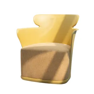 İtalyan tasarım son plastik kabuk kumaş döşeme tekli koltuk modern mobilya şezlong şezlong oturma odası için