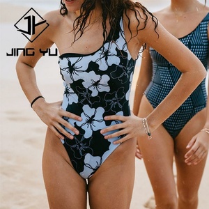 Traje de Baño Personalizado de Fábrica con Estampado Hawaiano, de un Solo Hombro, de Alta Calidad, Ecológico, de Nailon, 2025 - Product Image 3